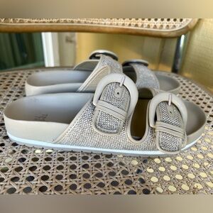 Time and Tru Beige Khaki Slide Sandals size 8